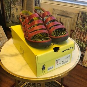 Fly London “Bris” red sandals